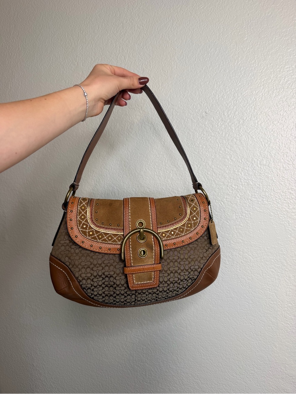 Coach Soho F11517 Beige Shoulder Bag